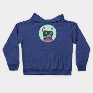 Crabby Black Cat Kids Hoodie